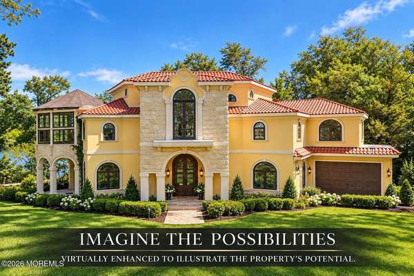 Rendering of the Mediterranean-style residence at 123 S Lake Drive